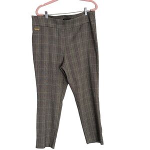 Counterparts Gray Plaid Dress Pants with Subtle Windowpanel